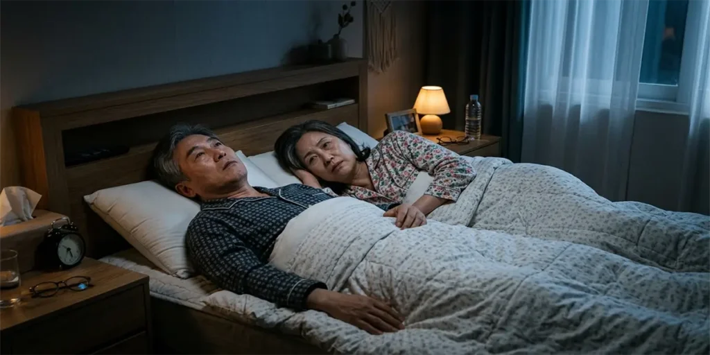 50데 불면증으로 수면 장애